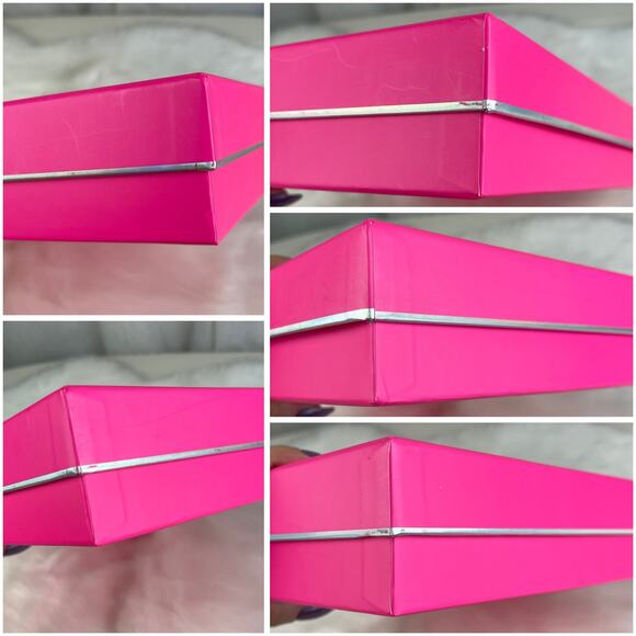 Victoria’s Secret PINK Gift Decor Storage Box Silver Holographic Logo - Picture 14 of 16